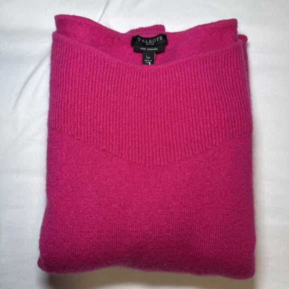Talbots Petite Pink 2 Ply Cashmere Sweater 3/4 Sleeve Pullover Womans Sz LP EUC - Picture 12 of 12
